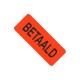 Prijssticker 50x21mm fluor rood BETAALD 500/rol